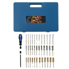 36tlg Drahtb&uuml;rsten for 8-19mm AGR Reinigung Bohrmaschine Nylon Koffer