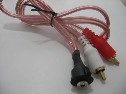 Aux Lin IN Port mp3 A Panel Recessed Jack Stereo 3,5mm A 2 Rca Males Cm. 50 - Picture 1 of 1