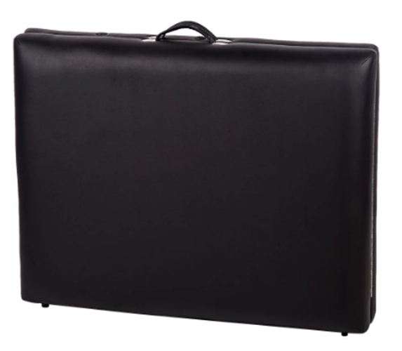 Best Massage TwoFold Portable Beech Wood Leather Massage Table Black