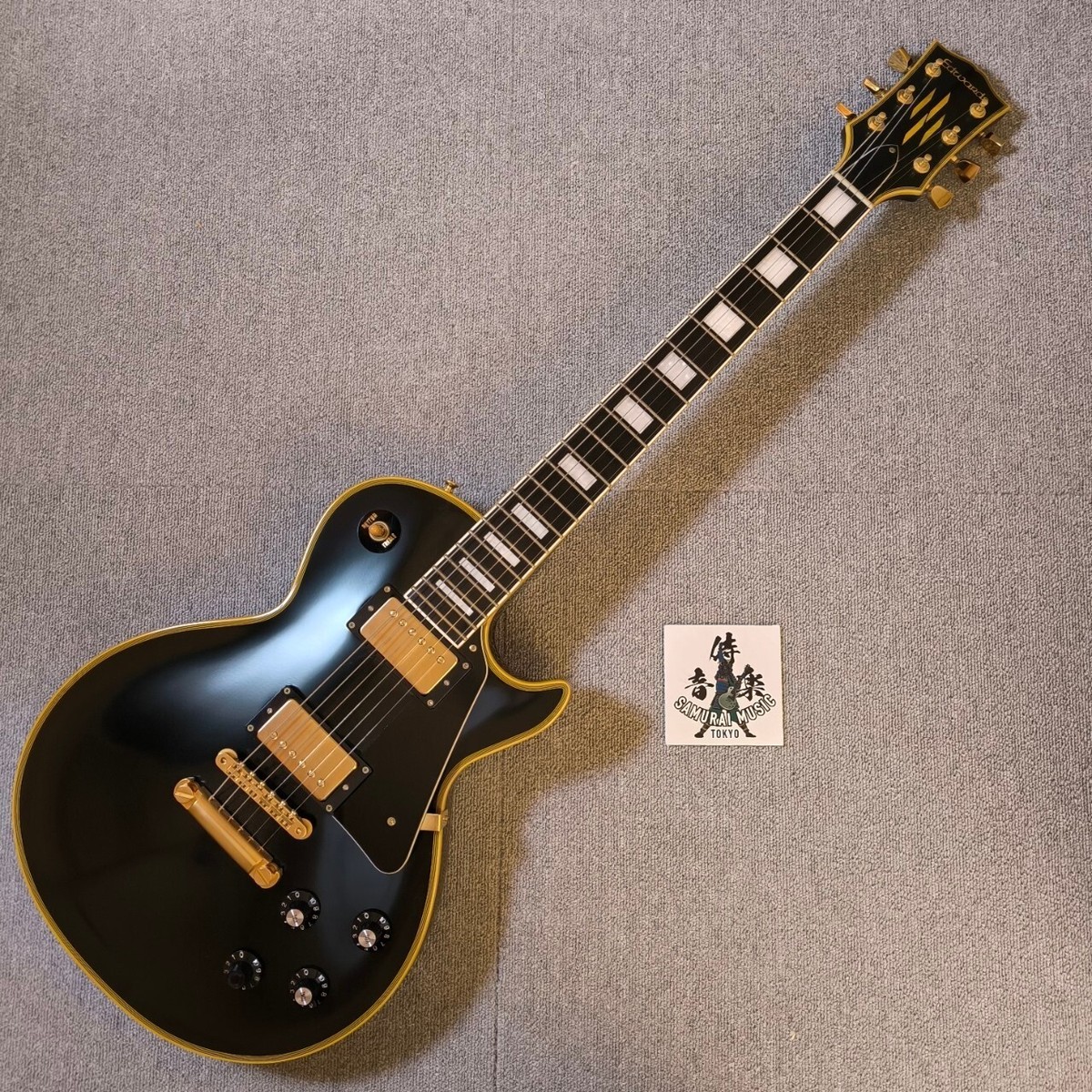 Edwards By ESP Les Paul Custom Black Electric Guitar E-LP-92CD 