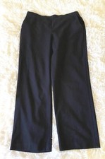 Alfred Dunner Women's Dress Pants Classic Pull-on Elastic Waist Black Size 12