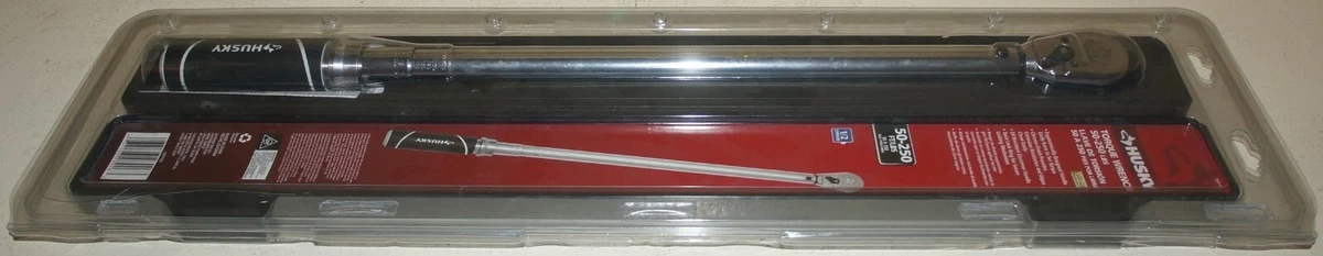 New Husky H2DTWA 564464 50 ft. lbs. to 250 ft. lbs. 1 2 in. Drive Torque Wrench