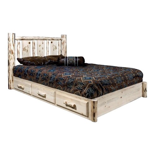 Tansu no Gen Full Bed Frame, Solid Nordic Pine Wood, No Box Spring