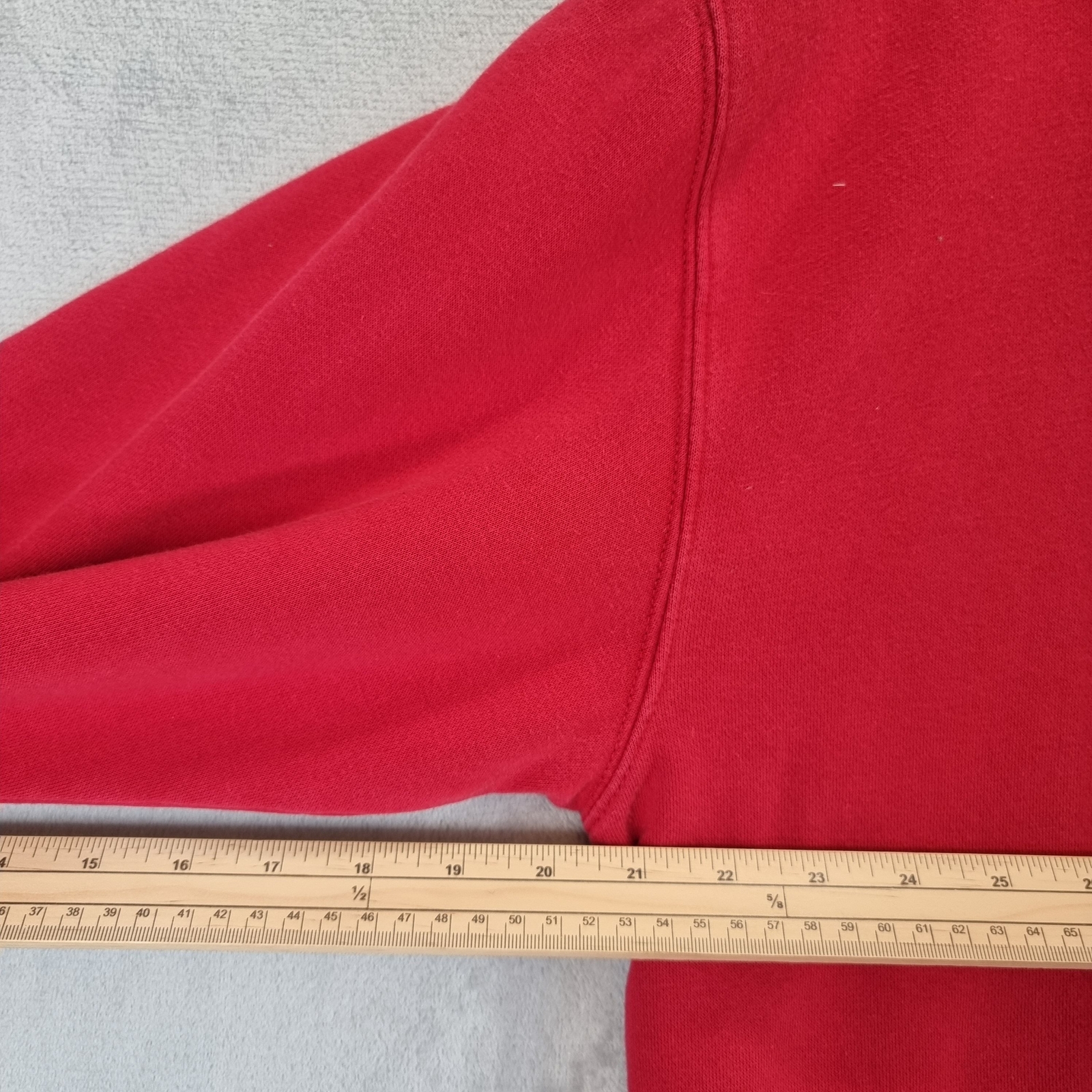 Felpa Fila con cappuccio XL extra large rossa ricamata logo spellout pullover