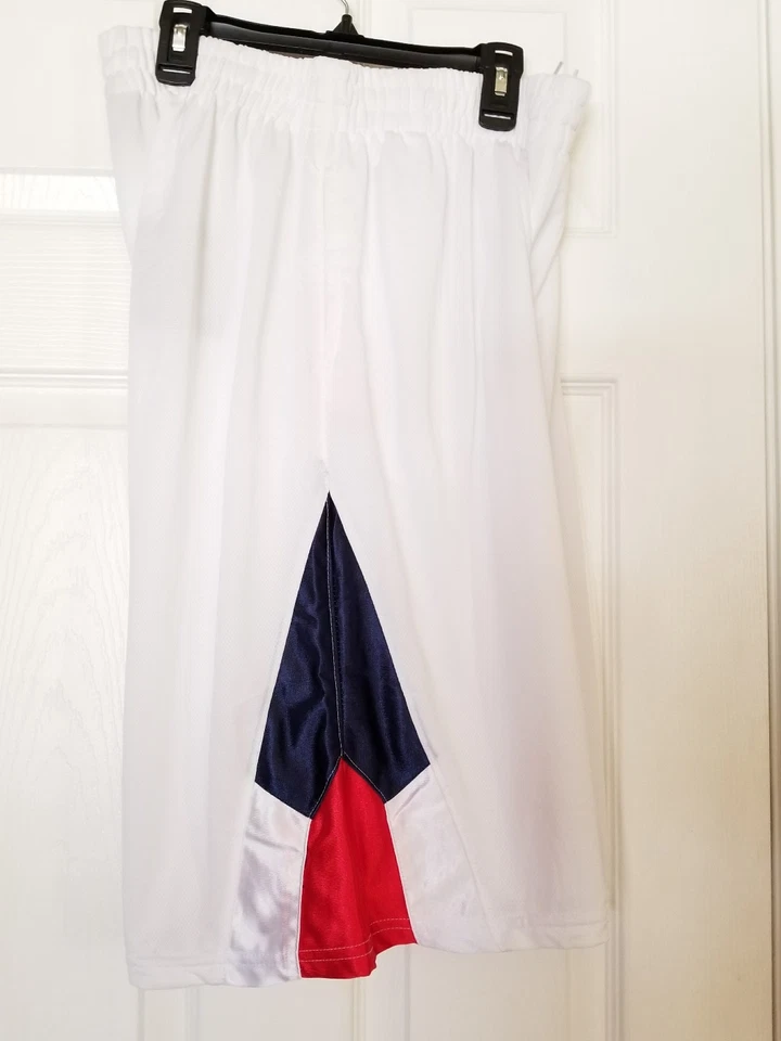 Pantalones Cortos Galaxy 100% Poliéster Blanco Nuevos con Etiquetas Talla Grande Foto 2 de 4