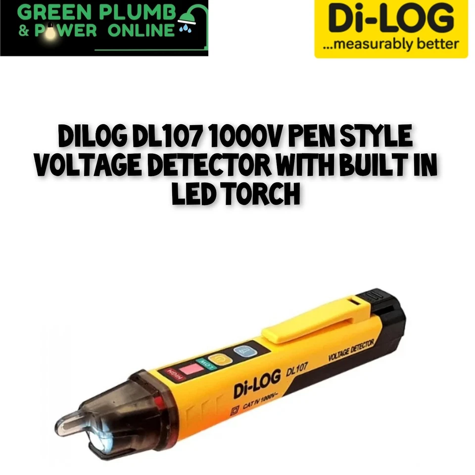Di-Log DL107 Non Contact Voltage Detector 24-1000V AC With Built In LED Torch