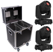 2x Chauvet DJ Intimidator Spot 360X DJ LED Effects Spot Light  XS-MH140X2W Case