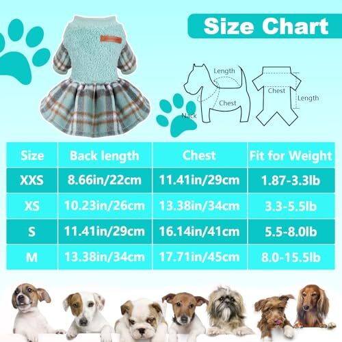Dog Sweaters Dress Pet Clothes Fall Dog Clothes for Dogs Girl Small