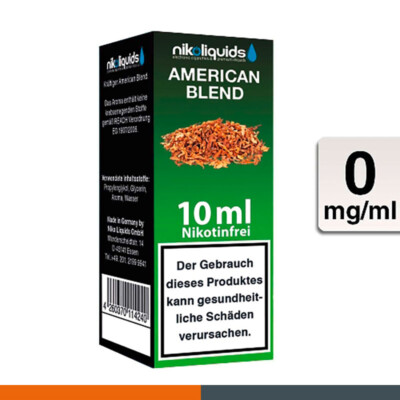 Nikoliquids American Blend 0 mg/ml Flasche 10 ml E-Liquid
