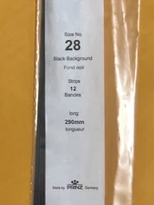 PRINZ STAMP MOUNTS 290/28 - PACK OF 12 MOUNTS - AVAILABLE IN BLACK OR CLEAR