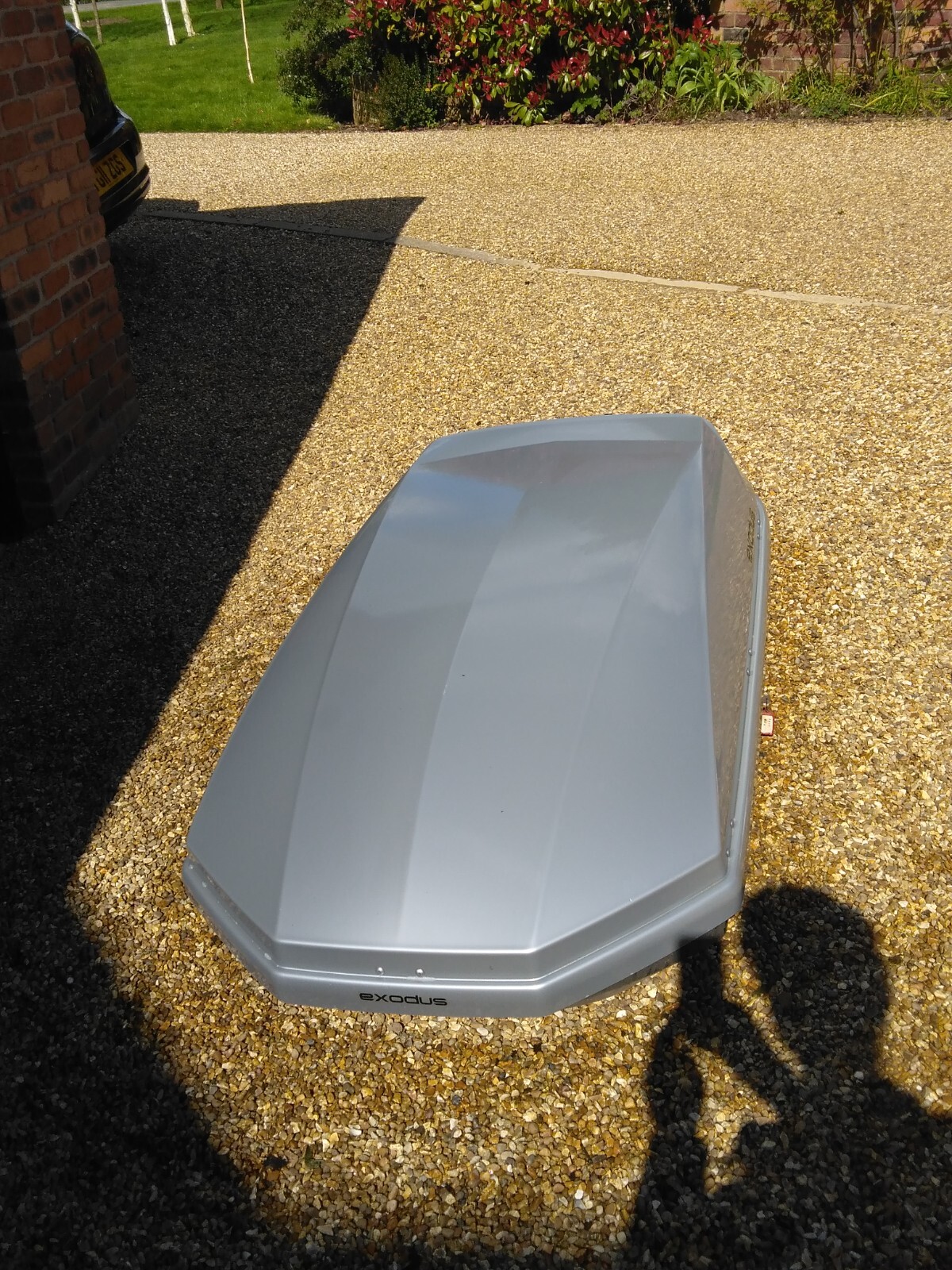 Halfords Exodus Roof Box Large 580 Litre Silver Keys 4 Clamps