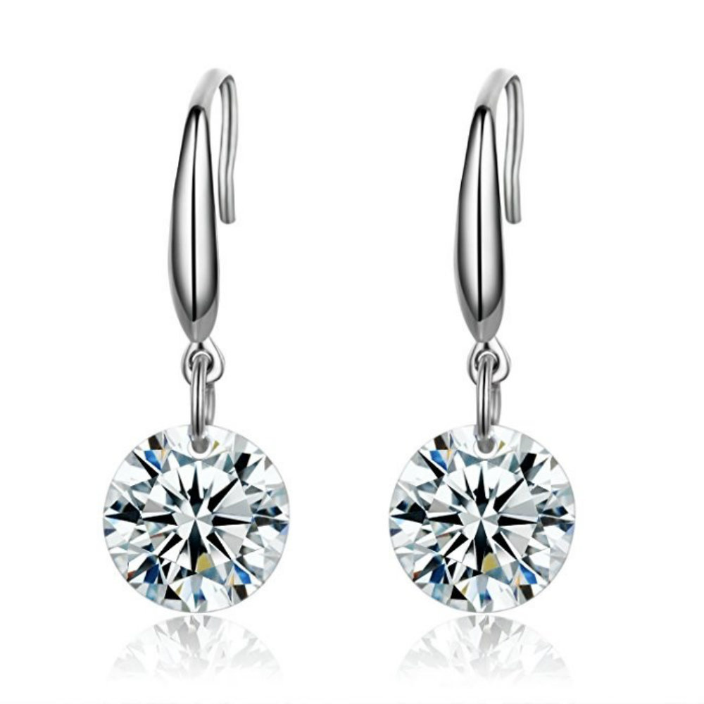 ◆STONEHENgE◆ Love Knot Silver Cubic Drop Earrings Love Knot Drop Earrings in Sterling Silver