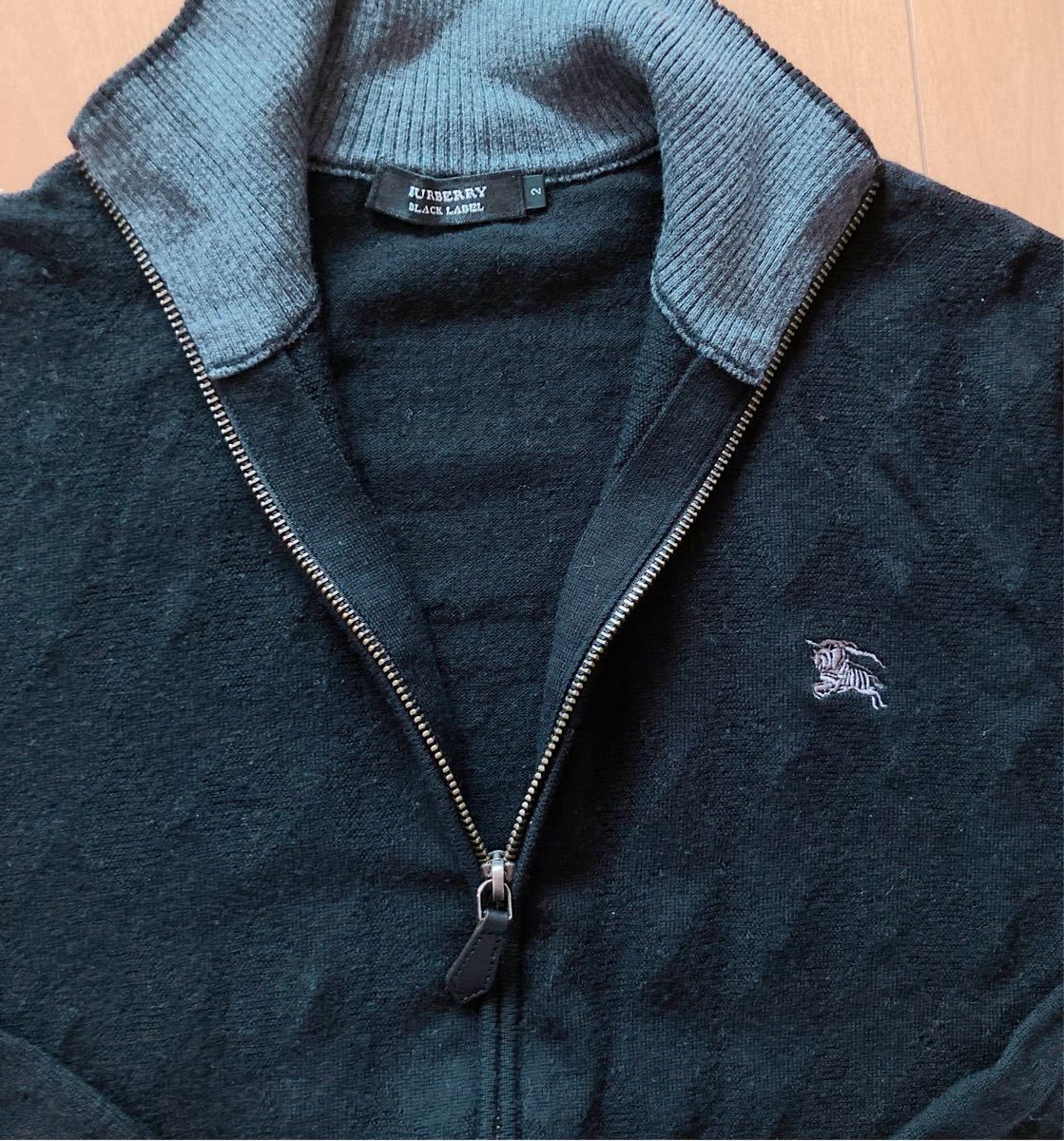 Burberry Black Label M Knit Cardigan Zip Up N490 | eBay