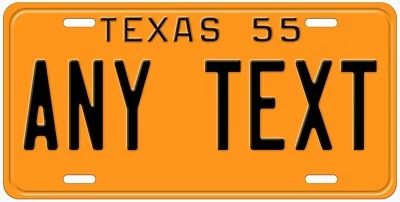 TX 1955 Personalized Novelty Car License Plate Any Text - Image 1 of 3