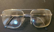 Vtg SRO Buck W6 145 56-20 Silver Square Aviator Sunglasses frame only