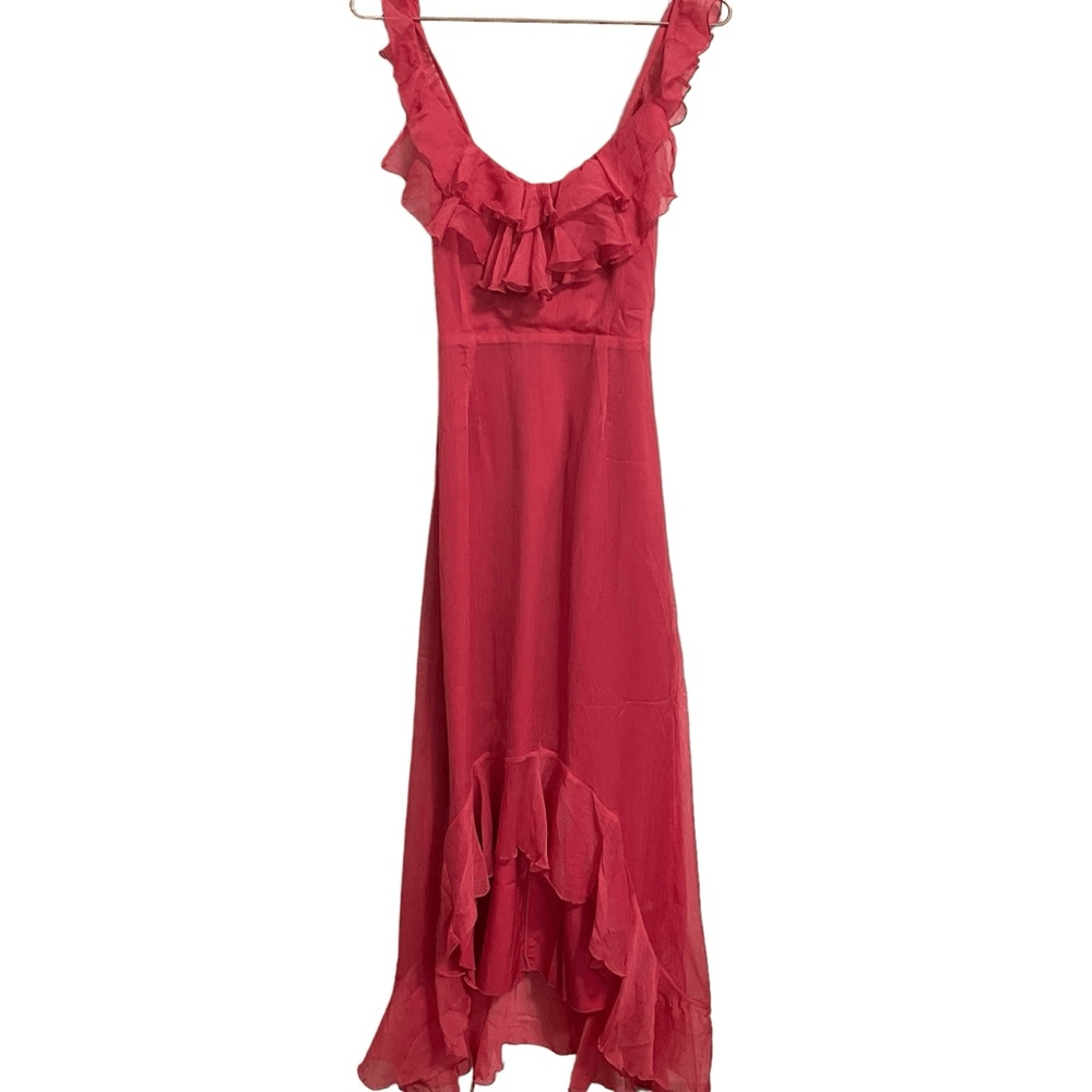 Lulus Enchanting Elegance Hot Pink Ruffled High-Low Maxi Dress MED NWT | eBay Lulus Enchanting Elegance Hot Pink Ruffled High-Low Maxi Dress MED NWT | eBay