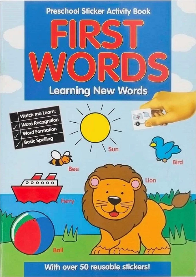 Vorschule Sticker Activity Books Früh Lernen Zählen Alphabet Rechtschreibung Abc - Bild 4 von 4