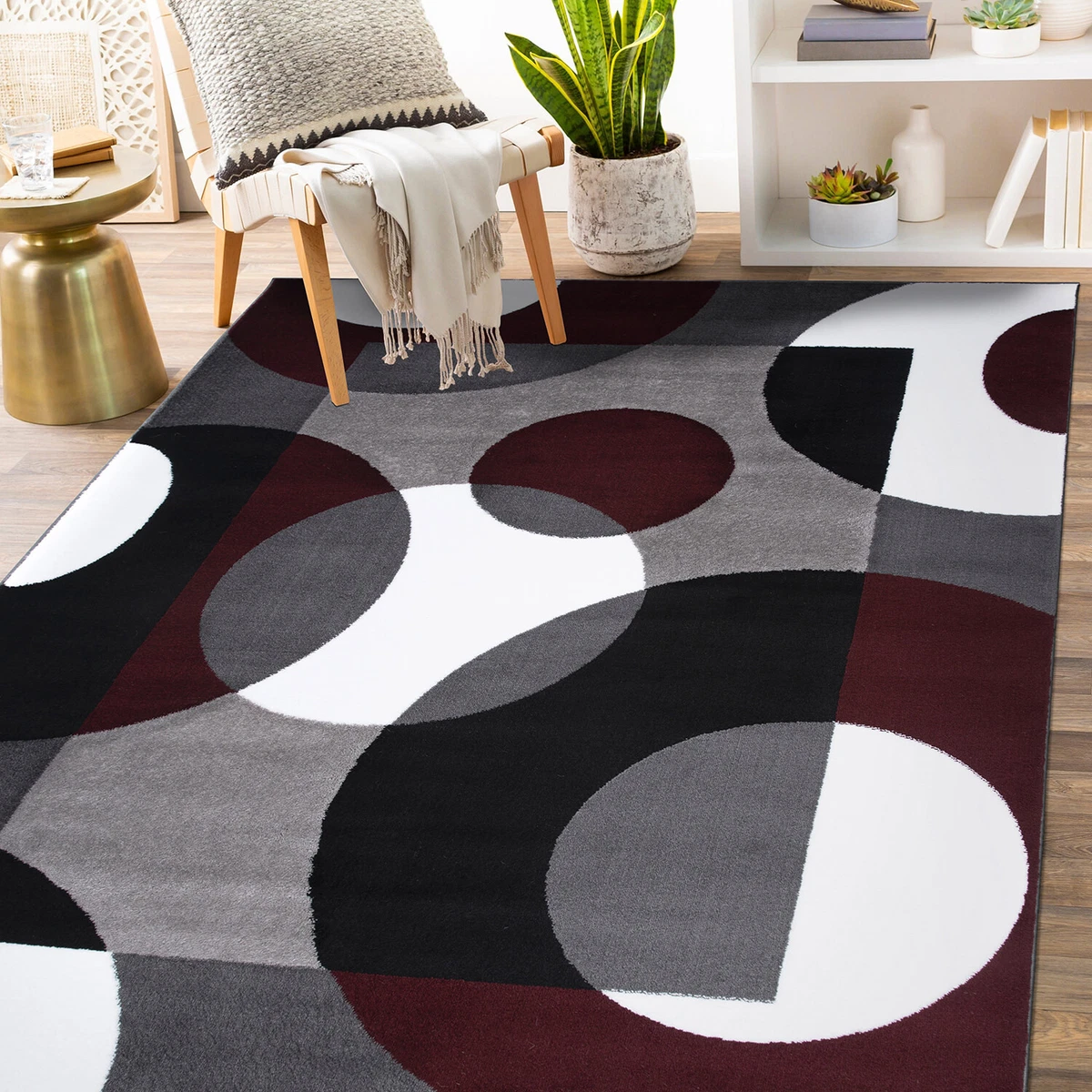 Rugshop Large Area Rugs 8x10 Modern Geometric Rugs for Living Room Rugs for Sale