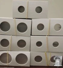 100 Assorted Size 2X2 Cardboard Mylar BCW Coin Holder Flips US Mint Variety Flip