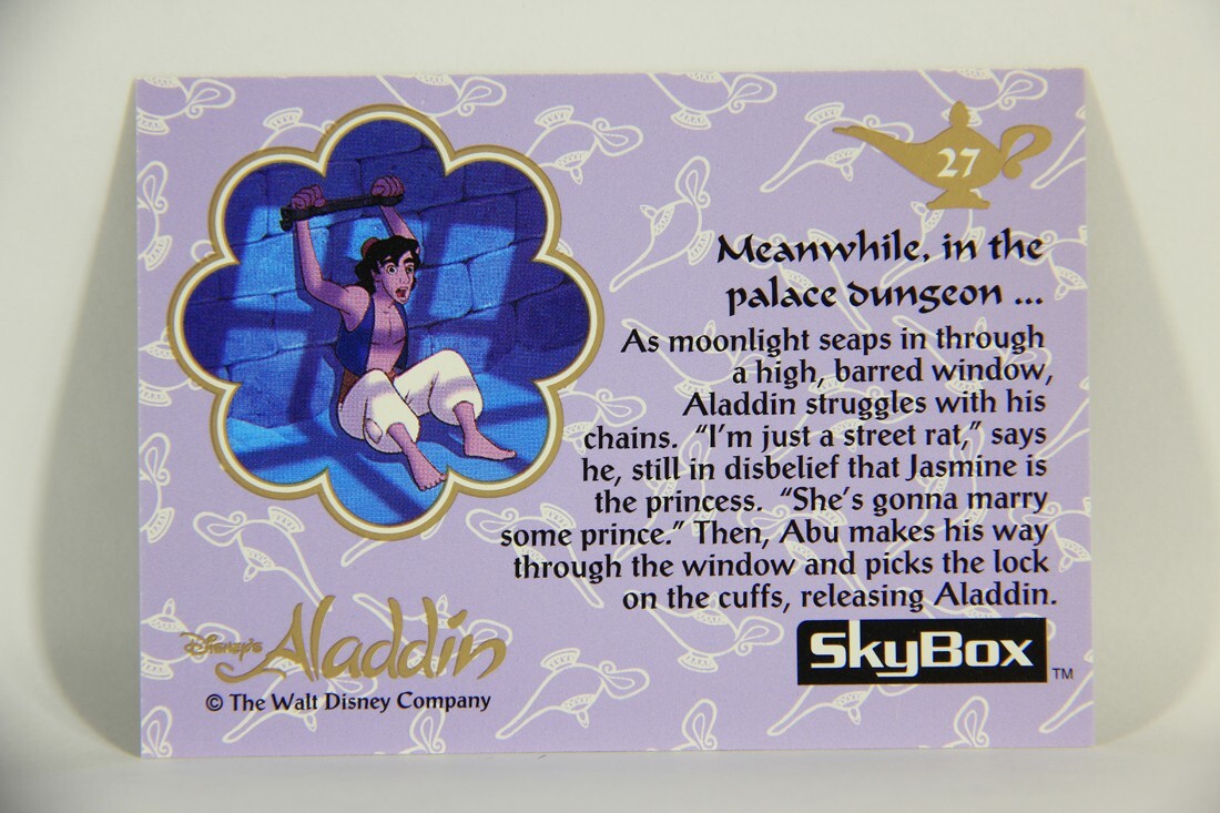 Aladdin 1993 Trading Card #27 Meanwhile In The Palace Dungeon ENG