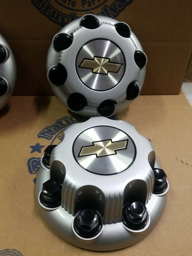 CHEVY EXPRESS HD TRUCK 2500 3500 8 LUG SILVER NEW OEM CENTER CAPS 9597164 - 第 2/6 張圖片