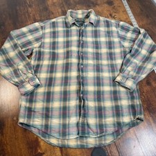 VTG American Eagle Outfitters plaid Green Button Up Shirt - Made in USA Mens L