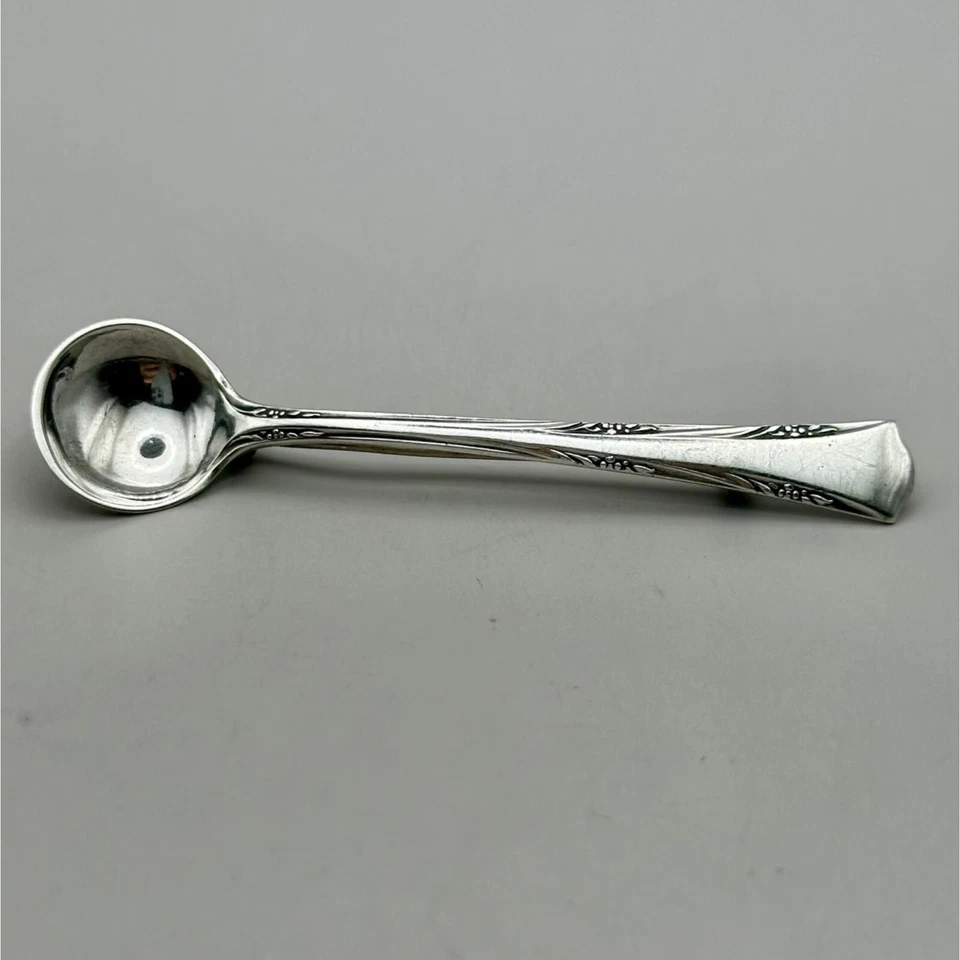 Broche cuchara de sal Gorham plata esterlina patrón Greenbrier 1938 sin monograma Foto 2 de 4