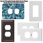 Outlet Cover Plate Switch Plates -Duplex Outlet Covers 1-Gang Various Design