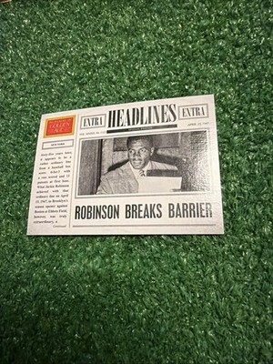 2012 PANINI GOLDEN AGE HEADLINES JACKIE ROBINSON BROOKLYN DODGERS #15 AQ1