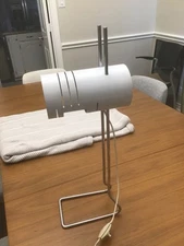 White Cylindrical Lamp Italy SPACE AGE DESIGN KARTELL ARTEMIDE COLOMBO metal