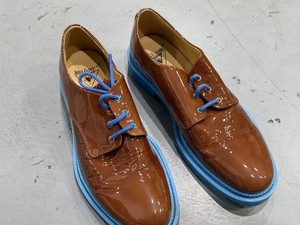 John Fluevog Men’s Patent Leather  GUARDIAN ANGEL WINNIE/Blue Sole M 10.5