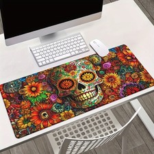 40 90cm1pc Mexican Folk Art Day of the Dead Gaming  Office Desk Mat - Non-Slip