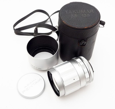 Custom Silver refinished/CLAed!  Asahi Pentax S-M-C Takumar 135mm f/2.5 Lens m42