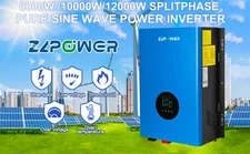 8KW/10KW/12KW Hybrid Solar Inverter DC 48V to AC 240V Built-in Solar Controller