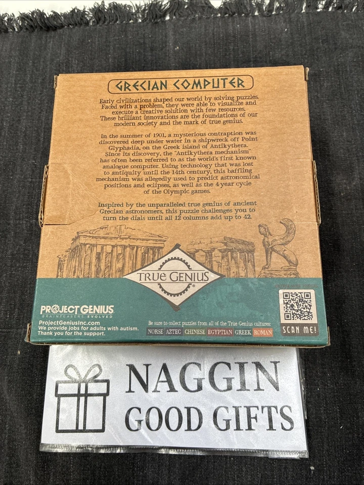 True Genius Grecian Computer Wooden Brain teaser Puzzle-Factory Sealed-Logic Toy - Image 4 of 4
