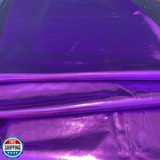 FabricLA Magenta Polyester Fabric Metallic Foil Lame Spandex Material 4