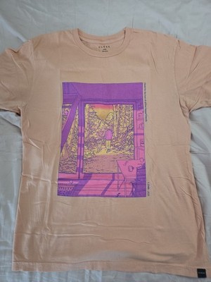 CLOAK Brand Four Legged Friend Peach Orange Cream Shirt Large