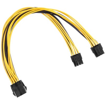 ELFJMZP CPU Power Supply 8PIN Female to Dual 8PIN(4+4) Male 1 in for 2 Out PC...