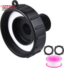 275 330 IBC Tote Tank Food Grade Drain Adapter, 2.44" 62Mm Fine Thread X 3/4"G