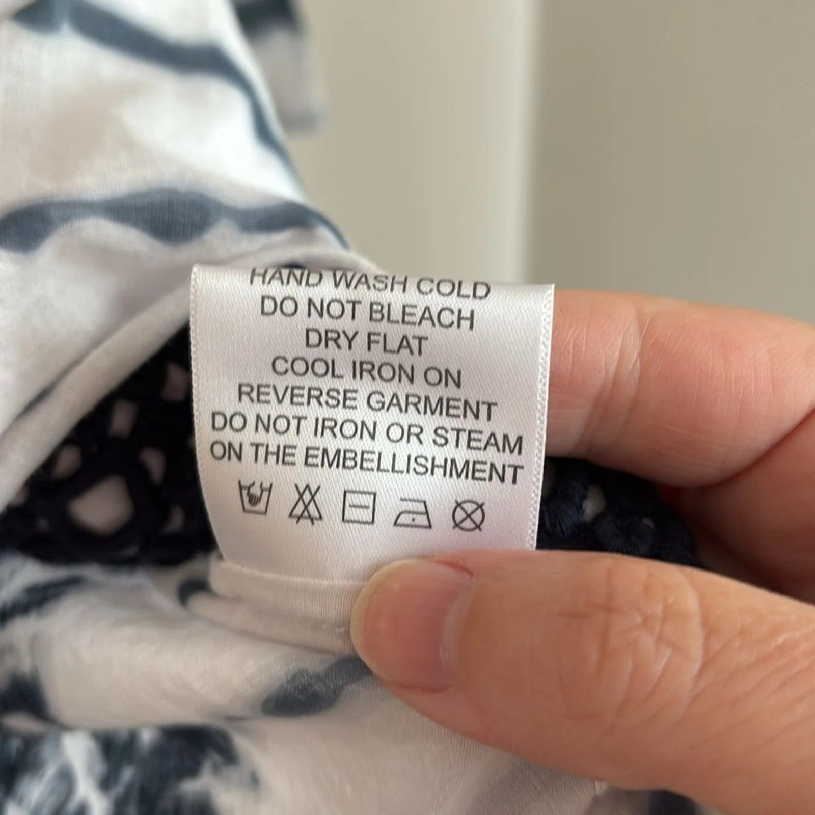 Tory Burch tunica donna tie dye blu navy e bianca copricostume taglia 12 leggi