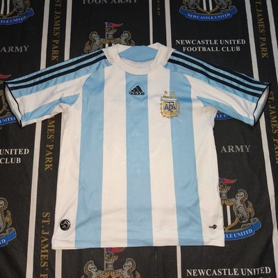 Argentina Home Football Shirt Jersey Adidas 2007 2008 Size KIDS 9-10 years