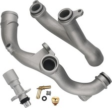 Upgraded Aluminum Coolant Outlet Pipes Kit Compatible with Jaguar,Land Rover