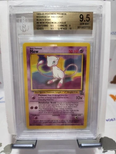 1999-03 Pokémon Wizards Of The Coast #8 Mew Pokémon League BGS 9.5