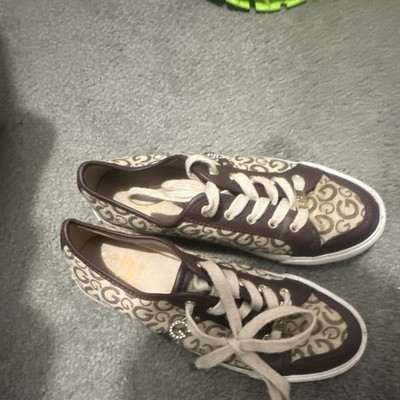 G by GUESS Women's Size 8M Banx4 Lace-Up Casual Sneaker Brown