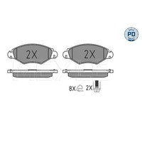 Meyle BremsbeläGe Bremsbelegsatz Vorne FüR Peugeot 206 SchräGheck 206+