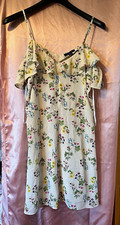 Atmosphere Women’s A-Line Dress Size 20 Floral V-Neck Cold Shoulder Knee Zip