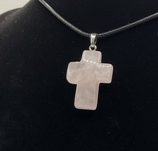 ROSE QUARTZ CROSS NECKLACE
