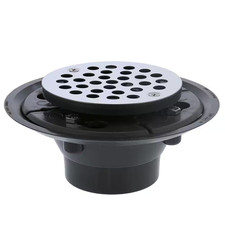 2 In. X 3 In. PVC Shower Drain/Floor Drain with 4 In. Stainless Steel round Stra