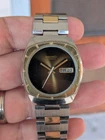 Vintage '75 Seiko 7006-7219 Watch, Unusual Case/Bezel, Orig Band, Works