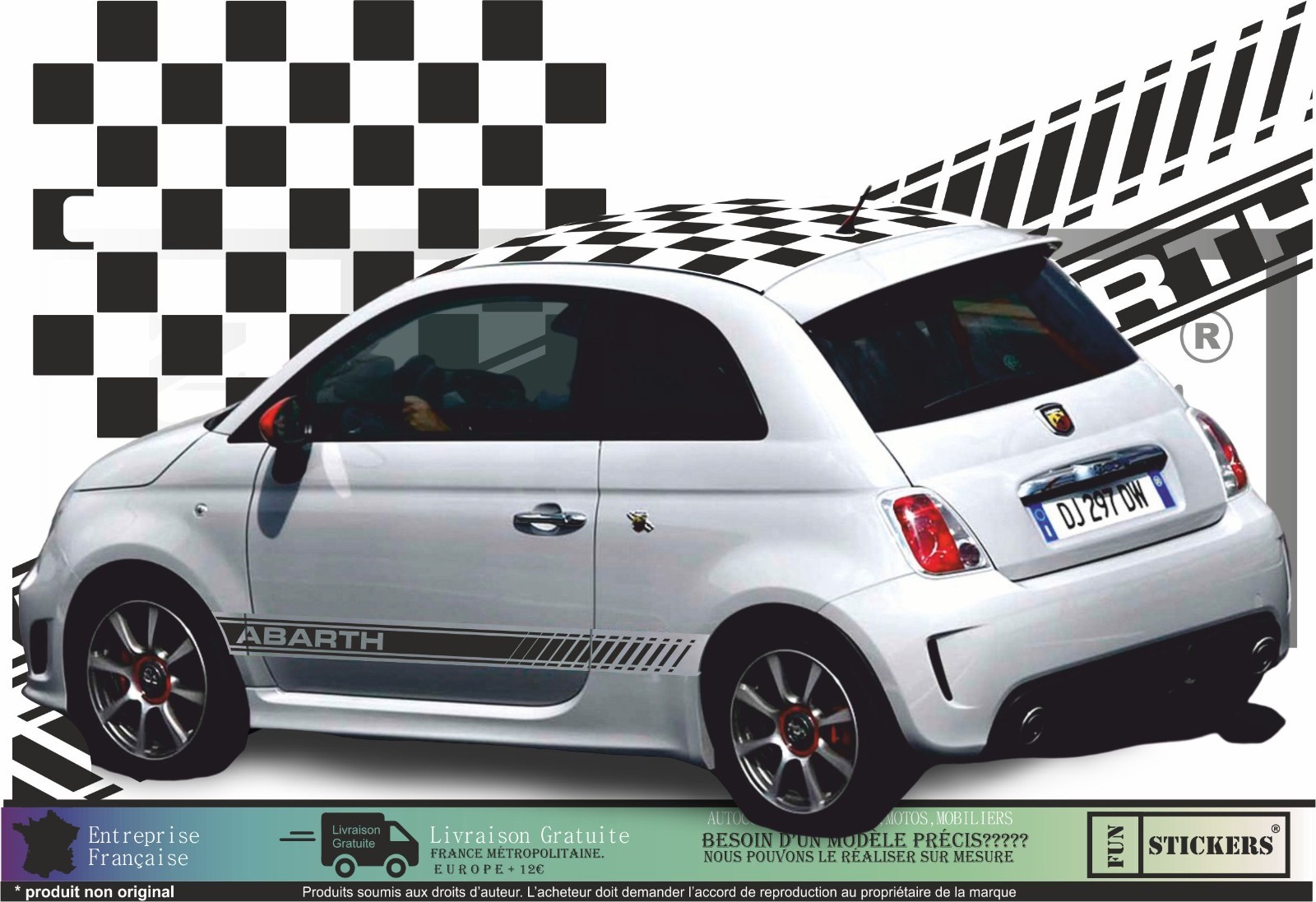 Stickers Fiat 500 pour personnaliser votre voiture lors de vos trajets urbains
